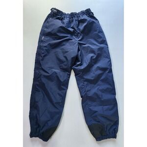 Columbia Windbreaker Pants Mens L Navy Blue Lined Elastic Waist Full Zip Cuffed